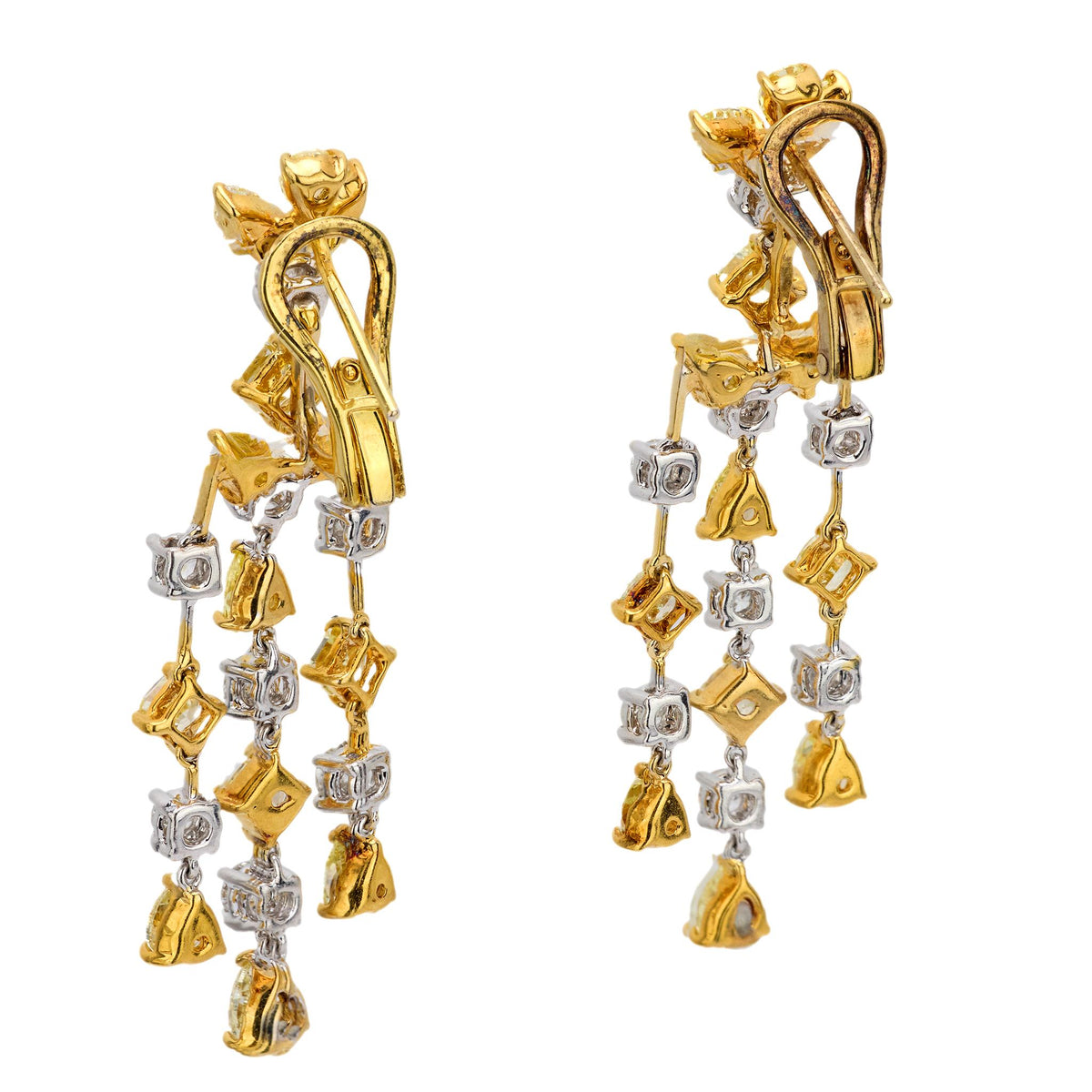 Estate 18k Diamond Chandelier Earrings