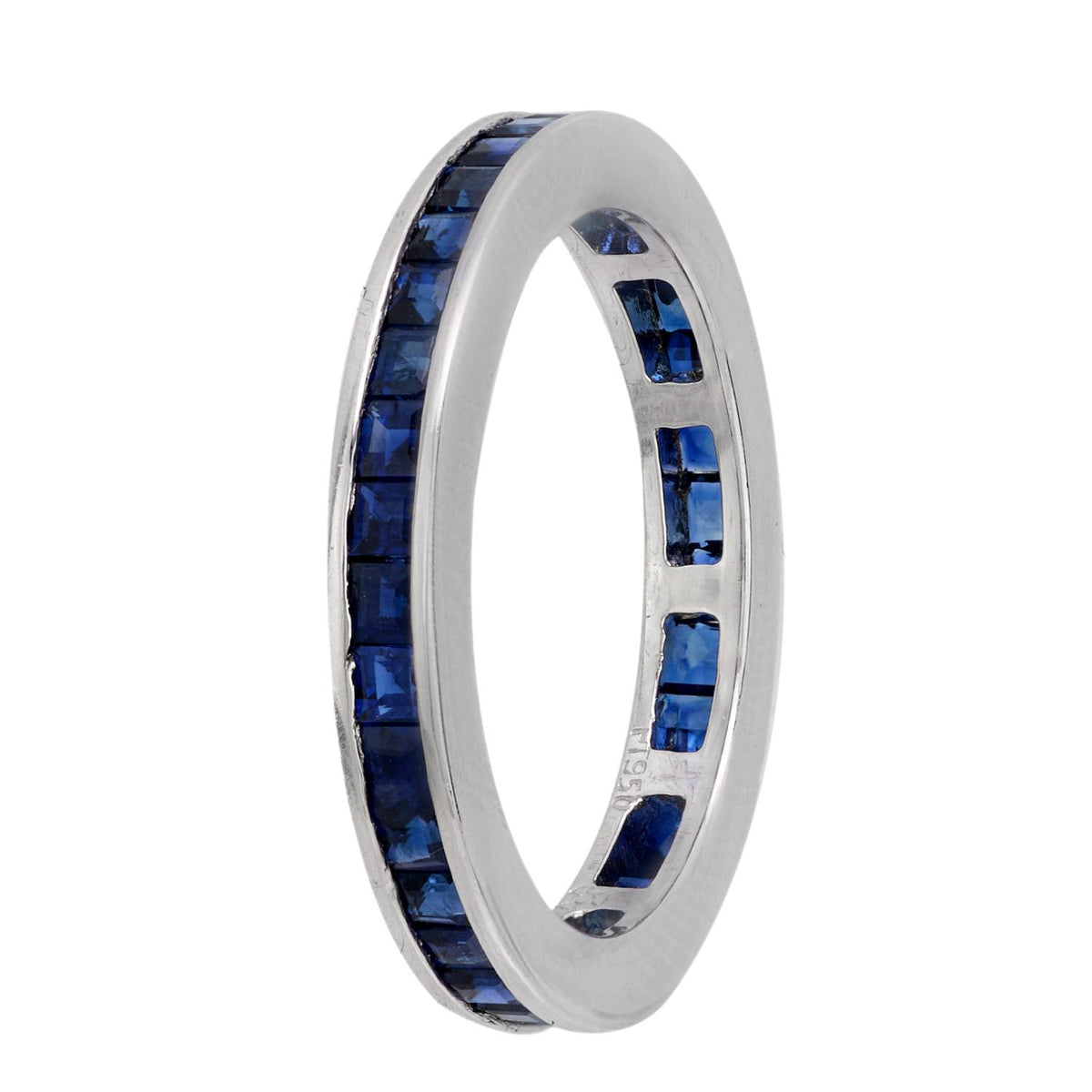 Estate Platinum Sapphire Eternity Band