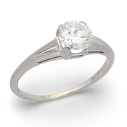 JABEL Retro 18k Diamond Engagement Ring .80ct