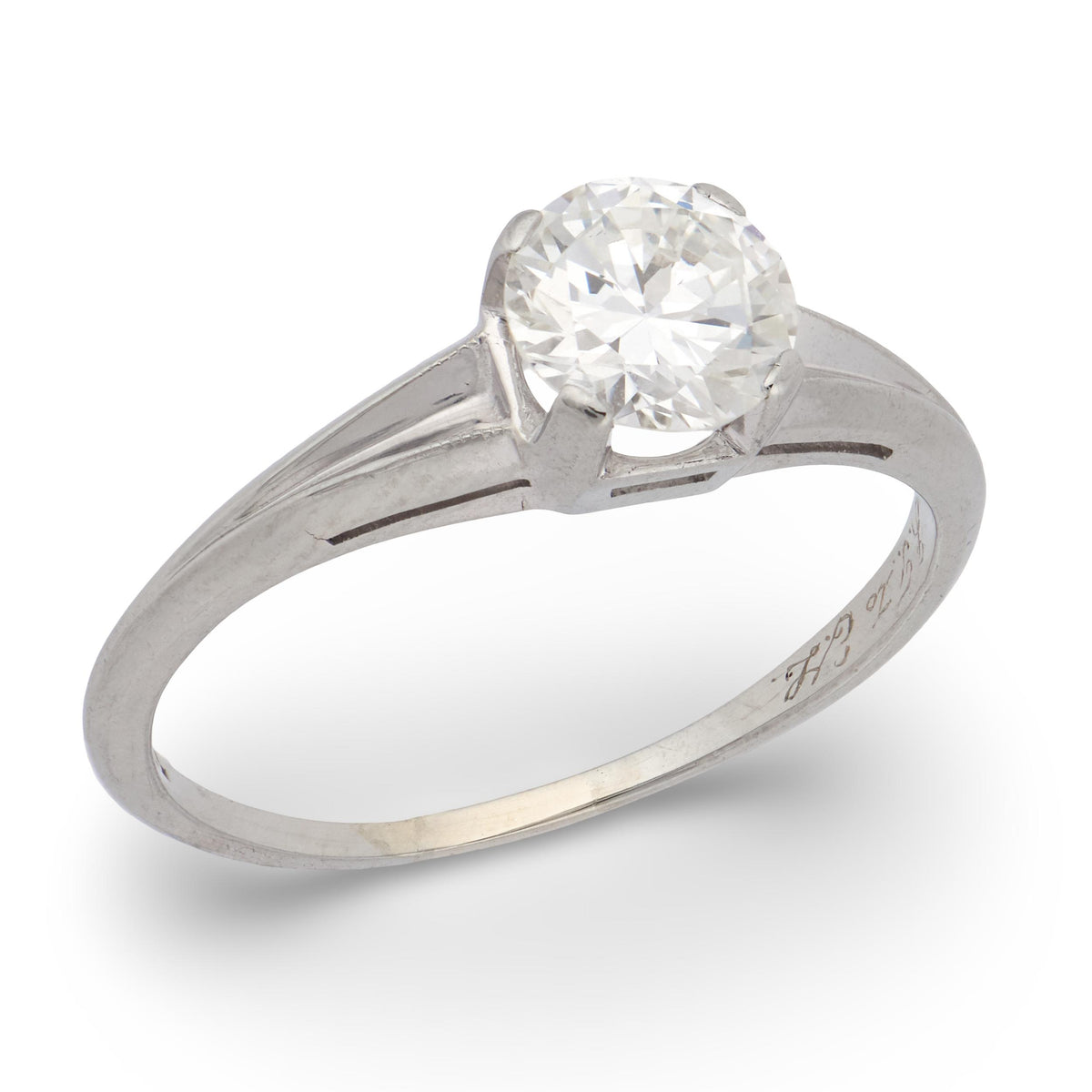 JABEL Retro 18k Diamond Engagement Ring .80ct