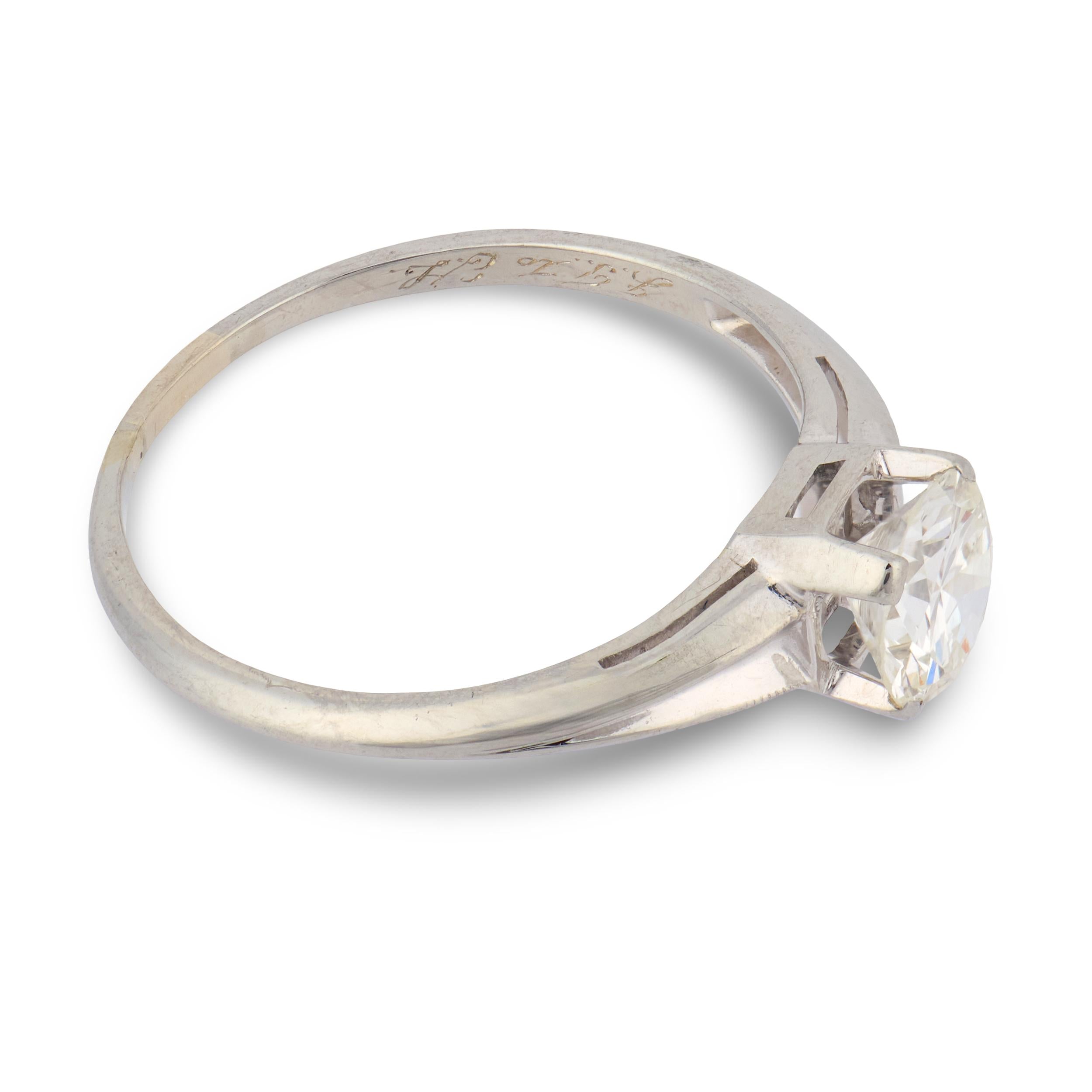 JABEL Retro 18k Diamond Engagement Ring .80ct