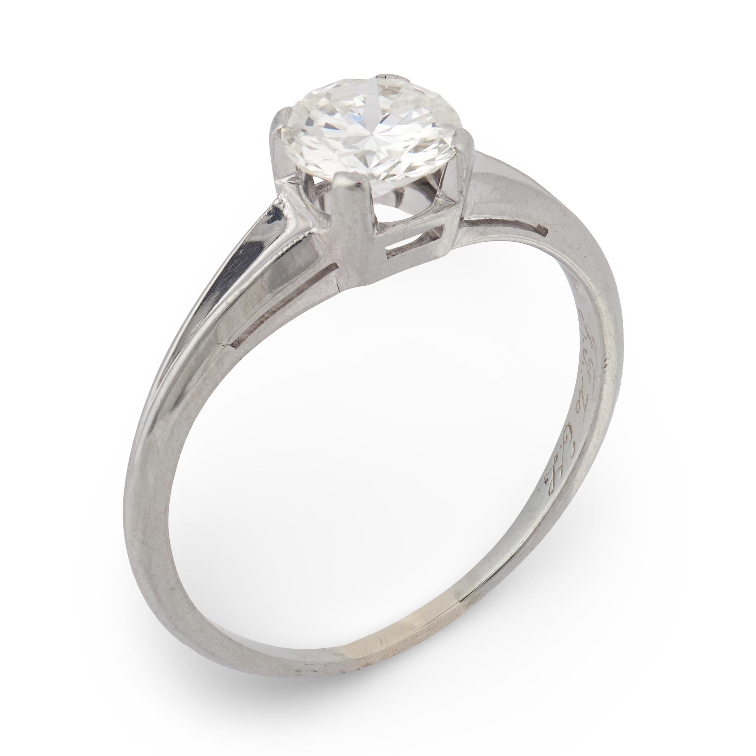 JABEL Retro 18k Diamond Engagement Ring .80ct