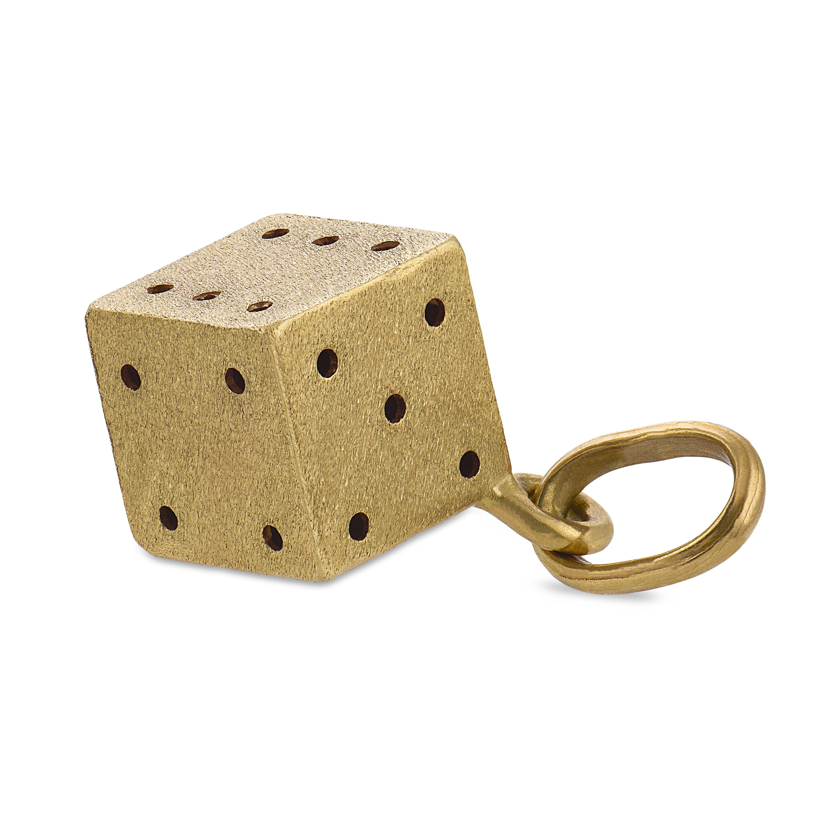 Vintage 14k Enamel Dice Pendant/Charm