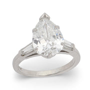 Retro Platinum Diamond Engagement Ring 2.60ct