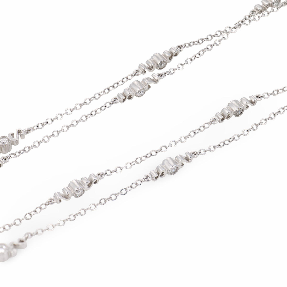 Estate Platinum "Diamonds-by-the-Yard" Necklace