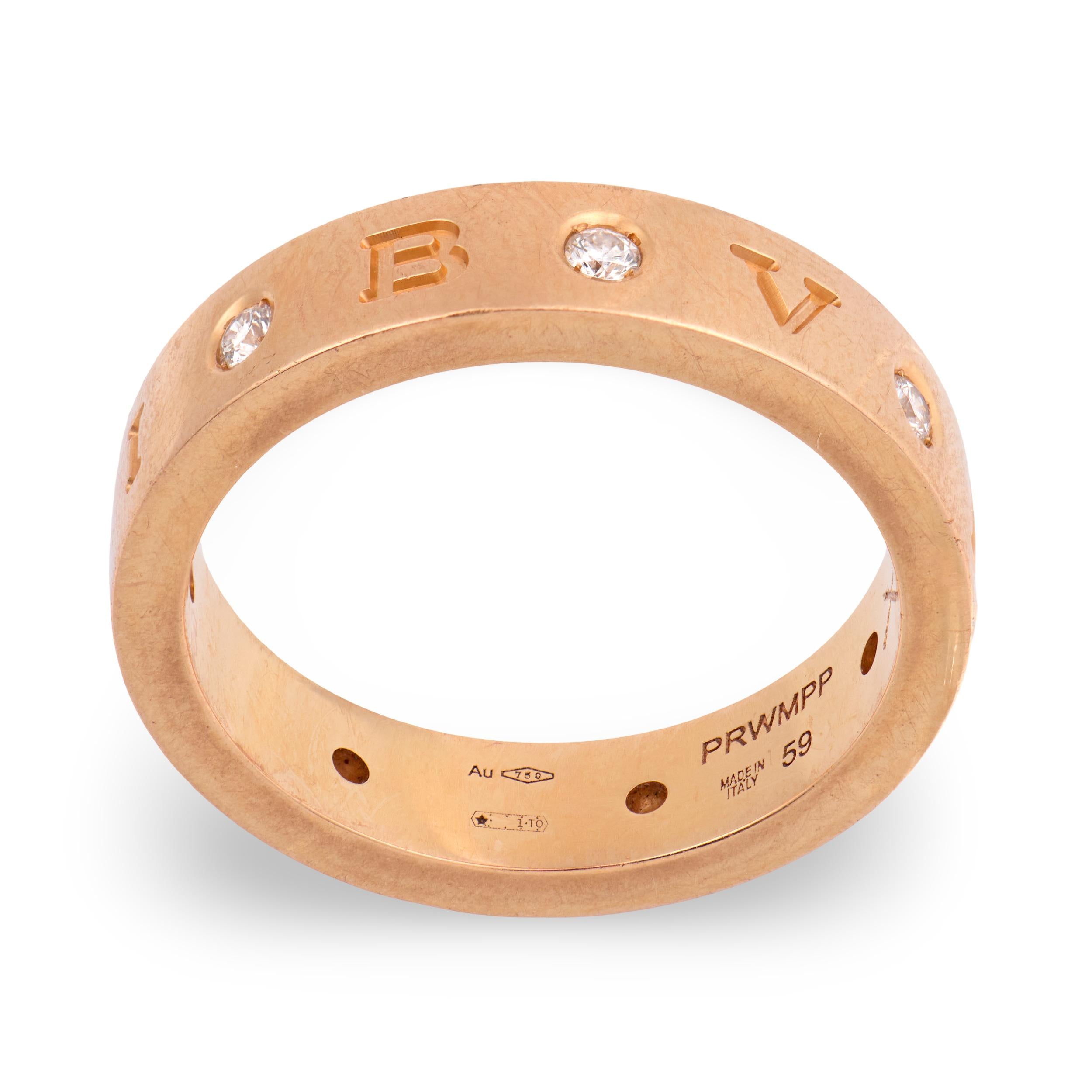 BVLGARI Estate Italian 18k Diamond "Roman Sorbet" Ring