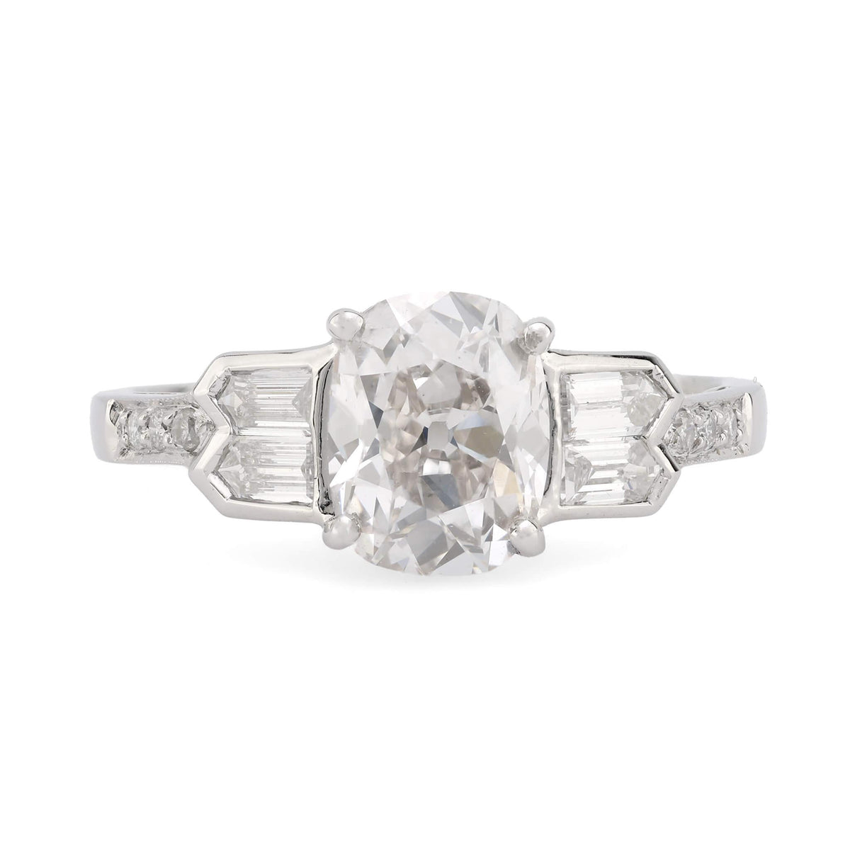 SOPHIA D Estate Platinum GIA Diamond Engagement Ring 1.58ct