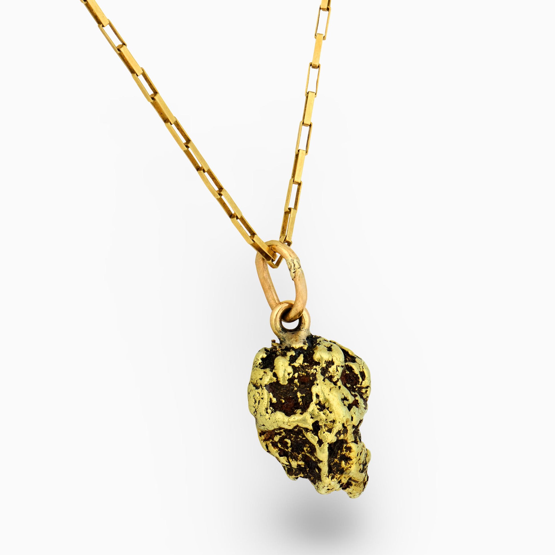 Victorian 18k/14k Quartz "Nugget" Pendant Necklace