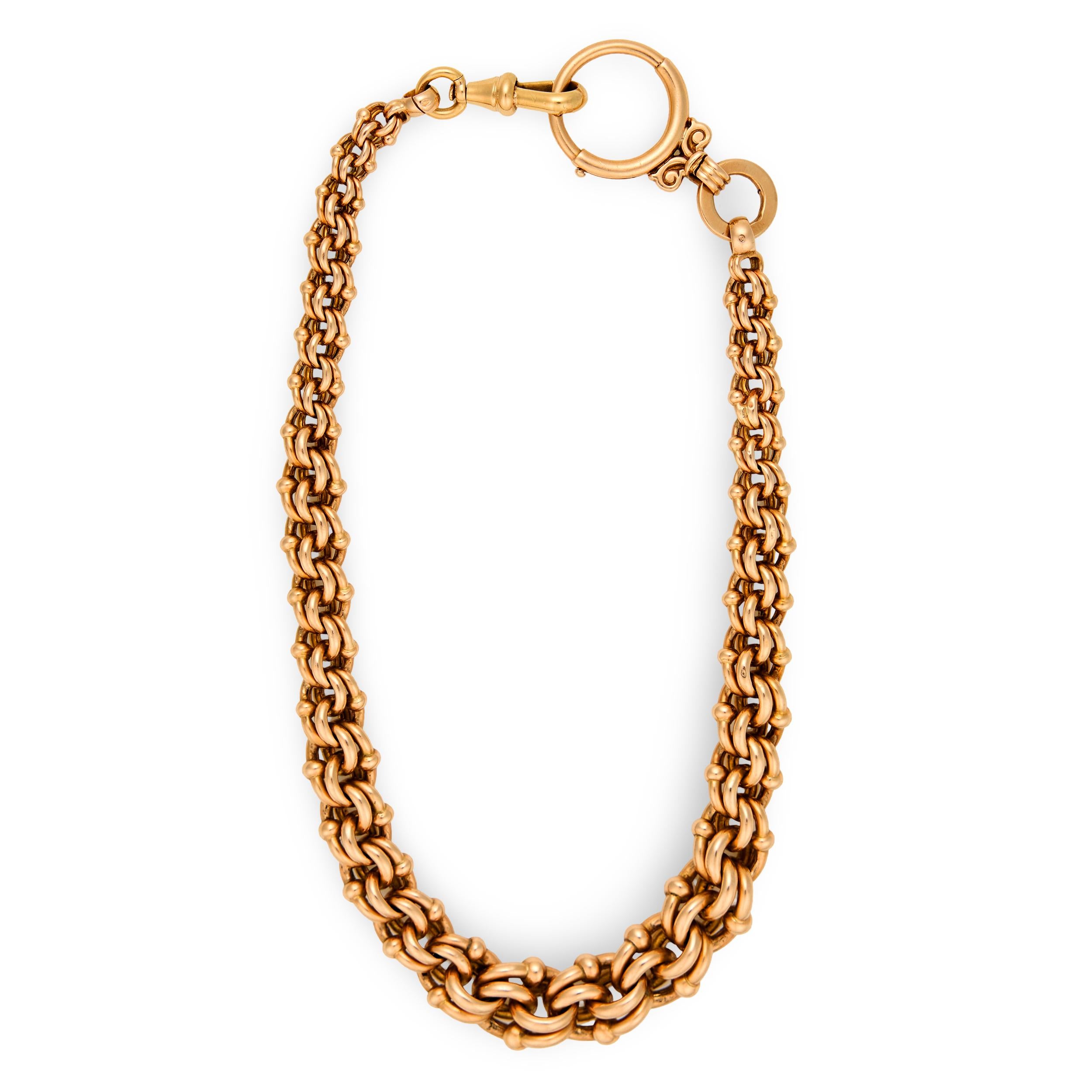 Victorian 14k Watch Chain Necklace 13"