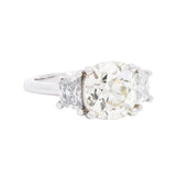 Estate Platinum Old Mine Cut Diamond Engagement Ring 3.02ctw center