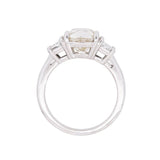 Estate Platinum Old Mine Cut Diamond Engagement Ring 3.02ctw center