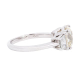 Estate Platinum Old Mine Cut Diamond Engagement Ring 3.02ctw center