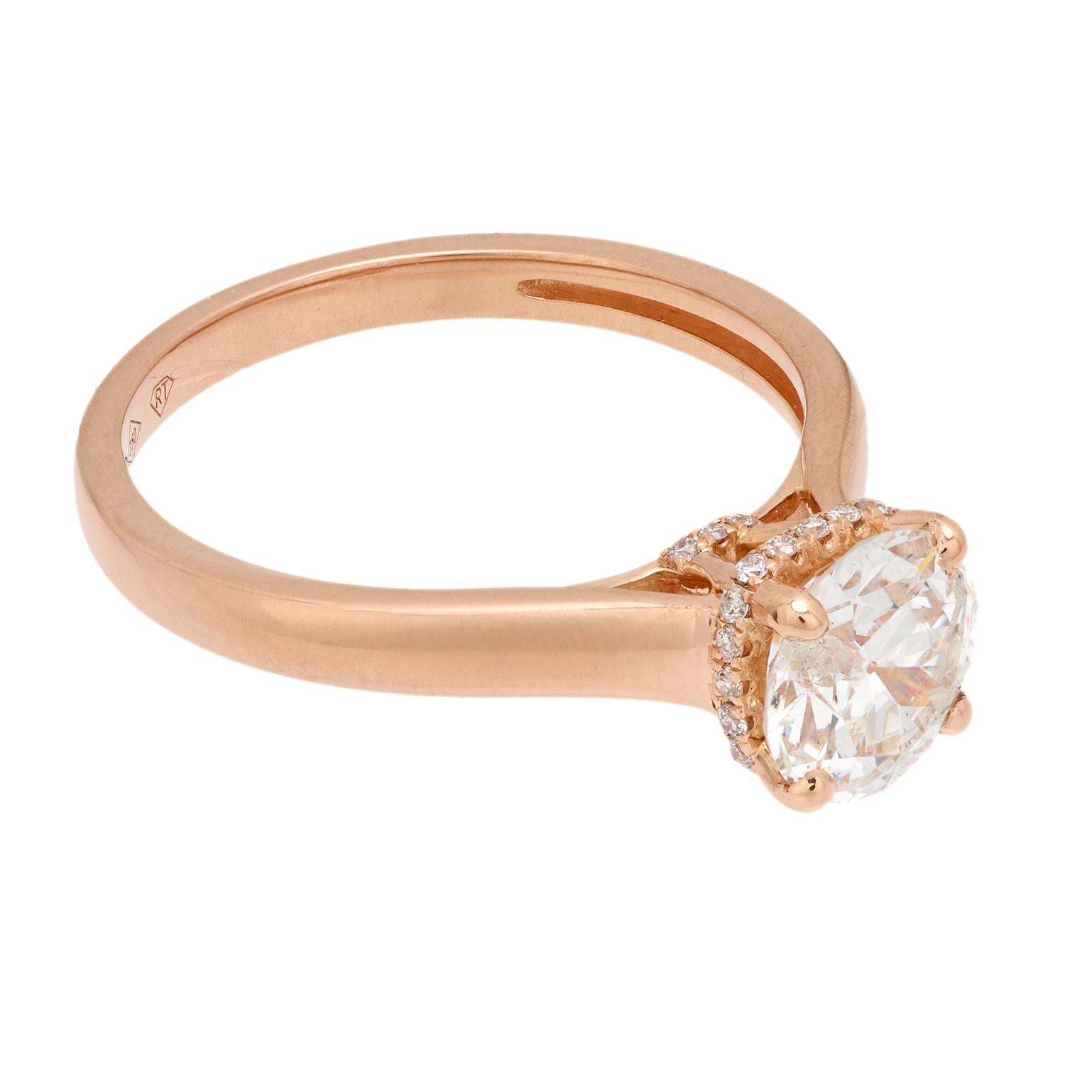 Estate 18k Diamond Engagement Ring 1.33ct