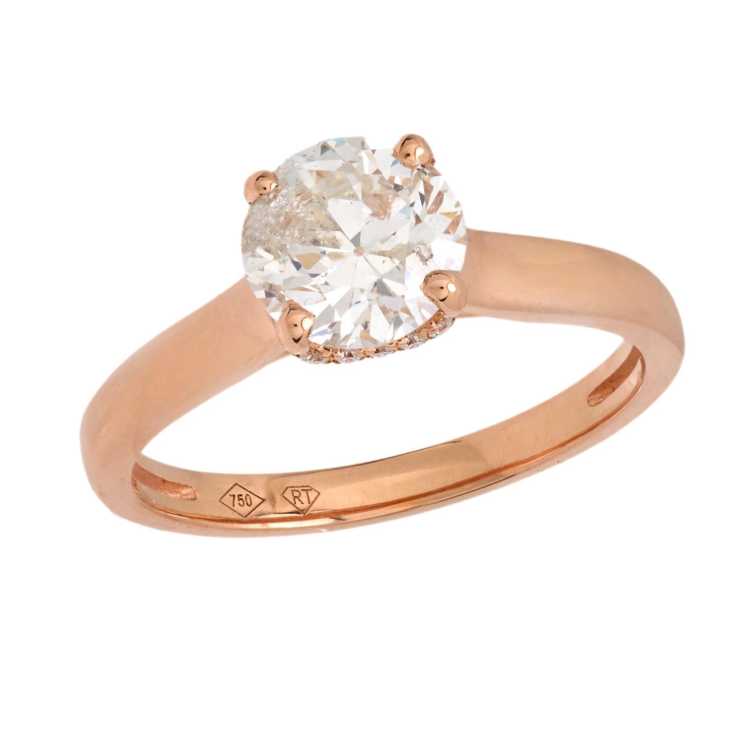 Estate 18k Diamond Engagement Ring 1.33ct