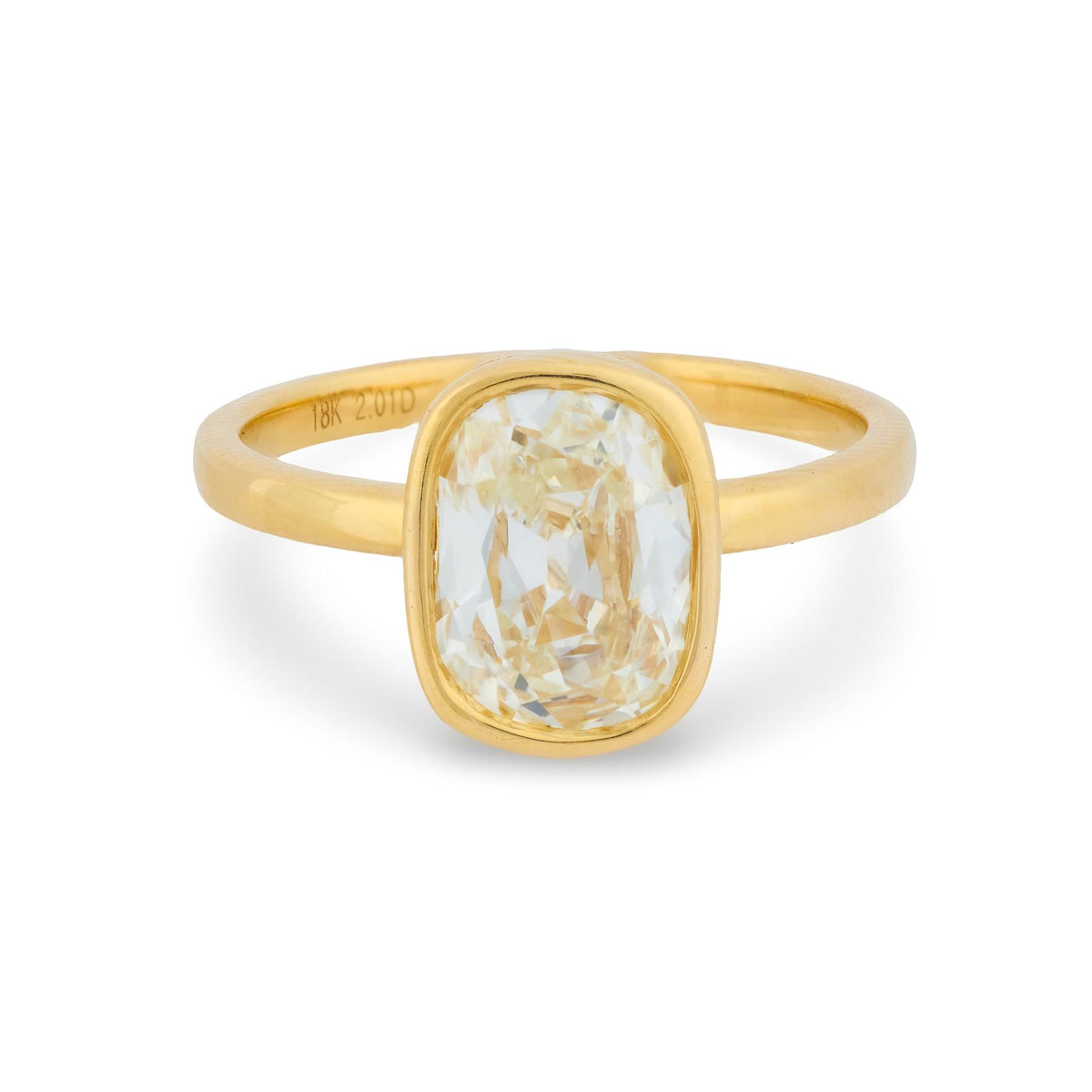 Estate 18k GIA Diamond Engagement Ring 2.01ct