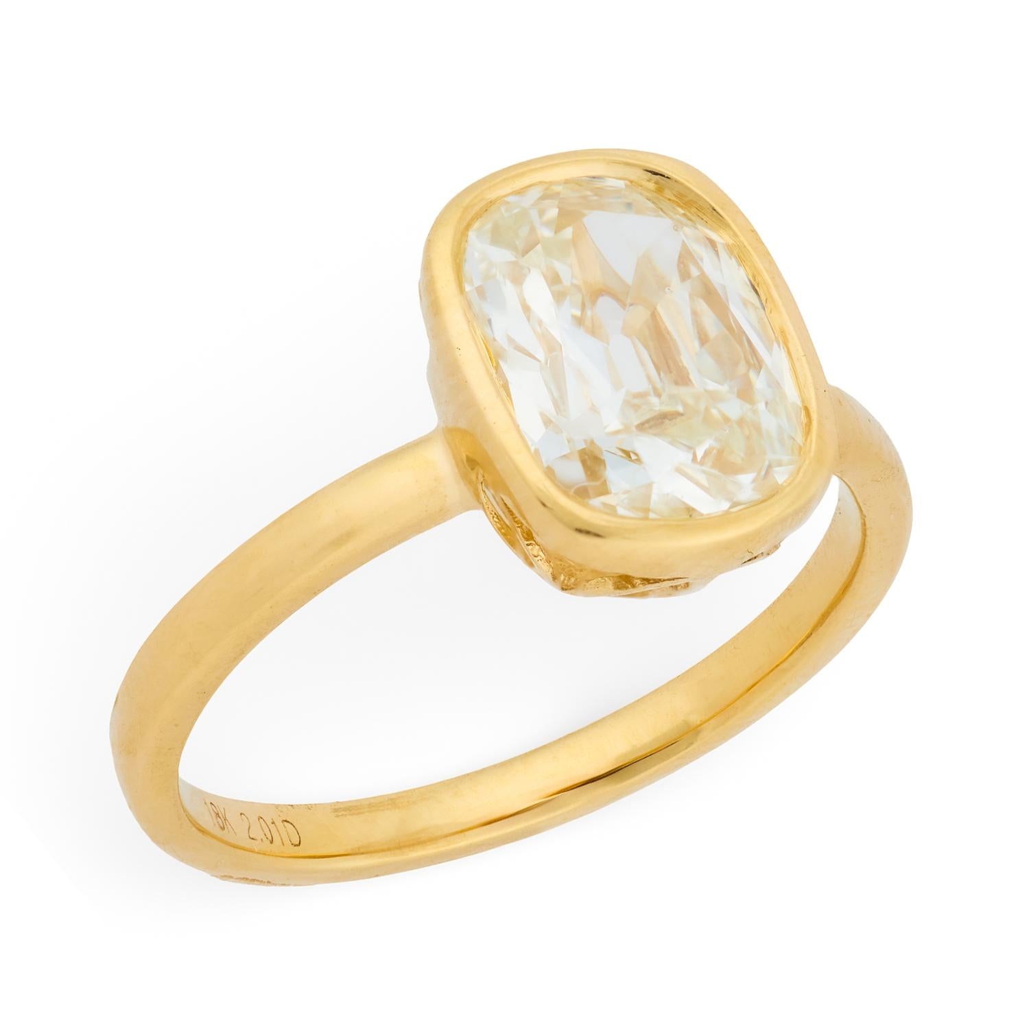 Estate 18k GIA Diamond Engagement Ring 2.01ct