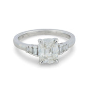 "Art Deco" 18k GIA Diamond Engagement Ring 1.52ct