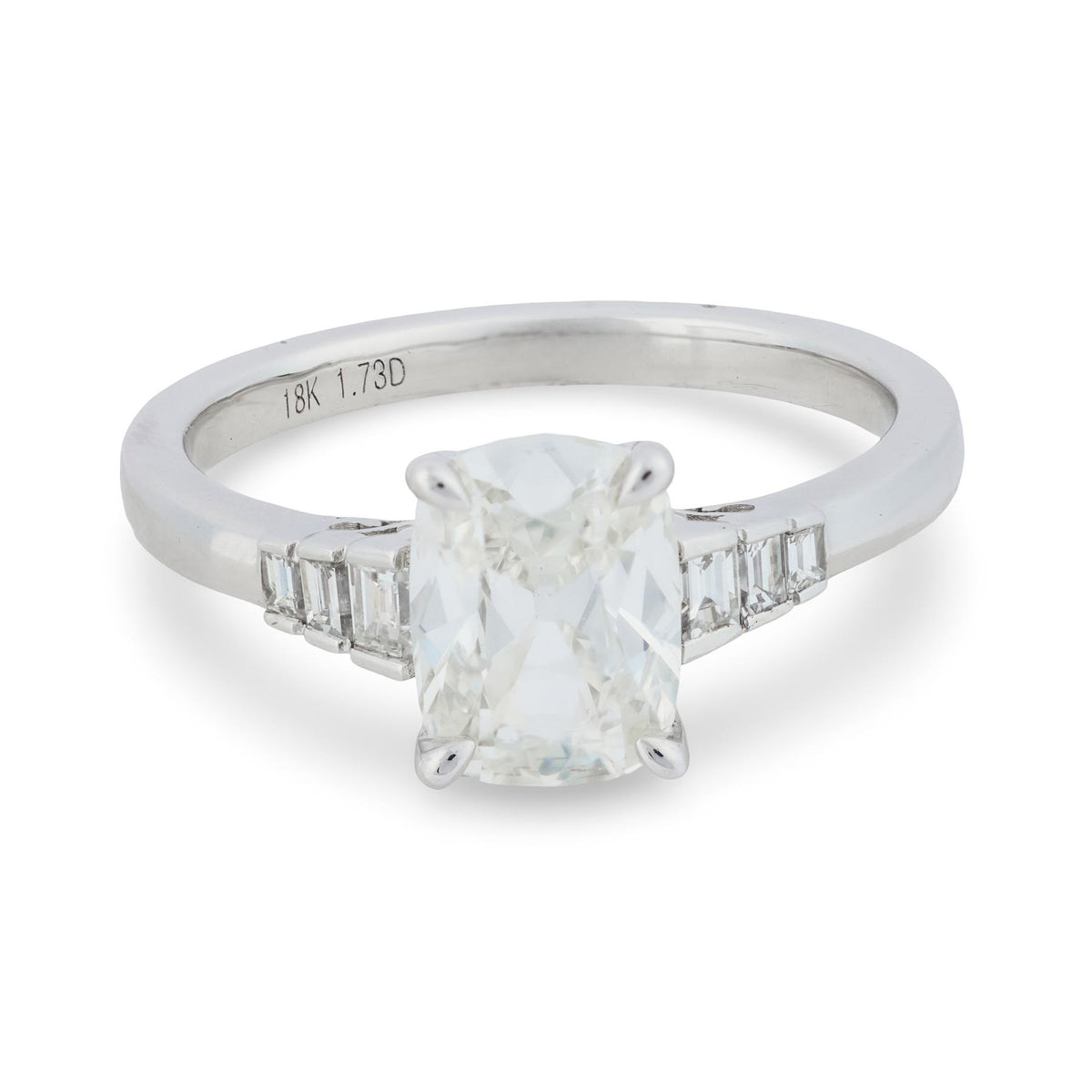 Estate 18k GIA Diamond Engagement Ring 1.50ct