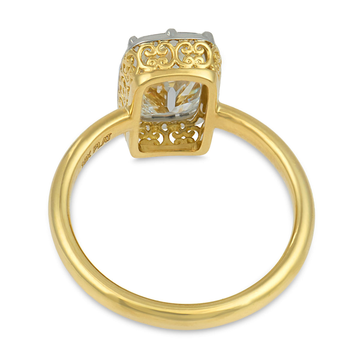 Estate 18k/Platinum GIA Diamond Engagement Ring 1.81ct
