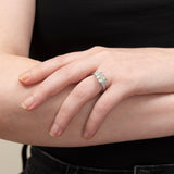 Estate Platinum Old Mine Cut Diamond Engagement Ring 3.02ctw center
