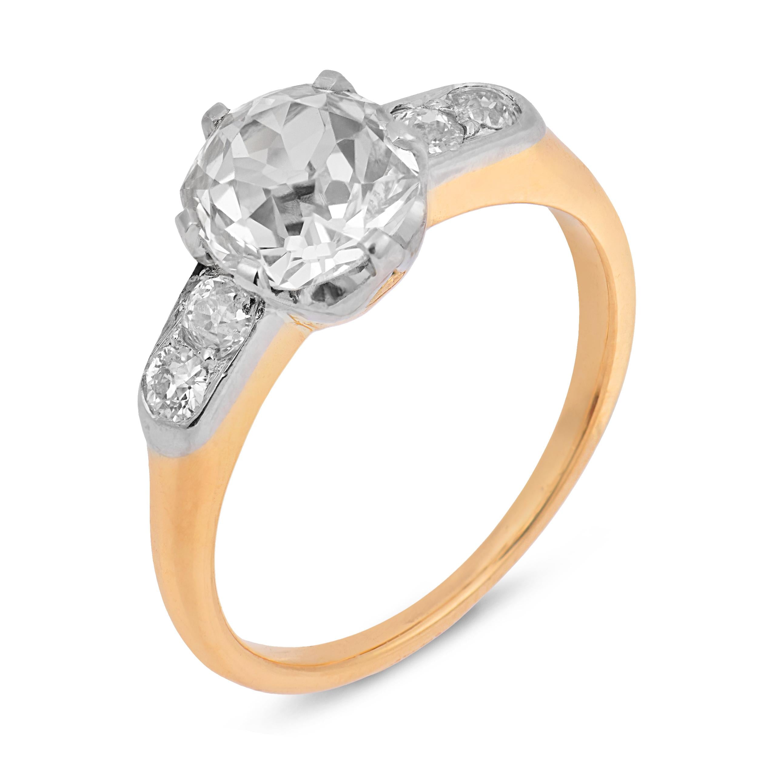 Edwardian 18k/Platinum Diamond Engagement Ring 1.20ct
