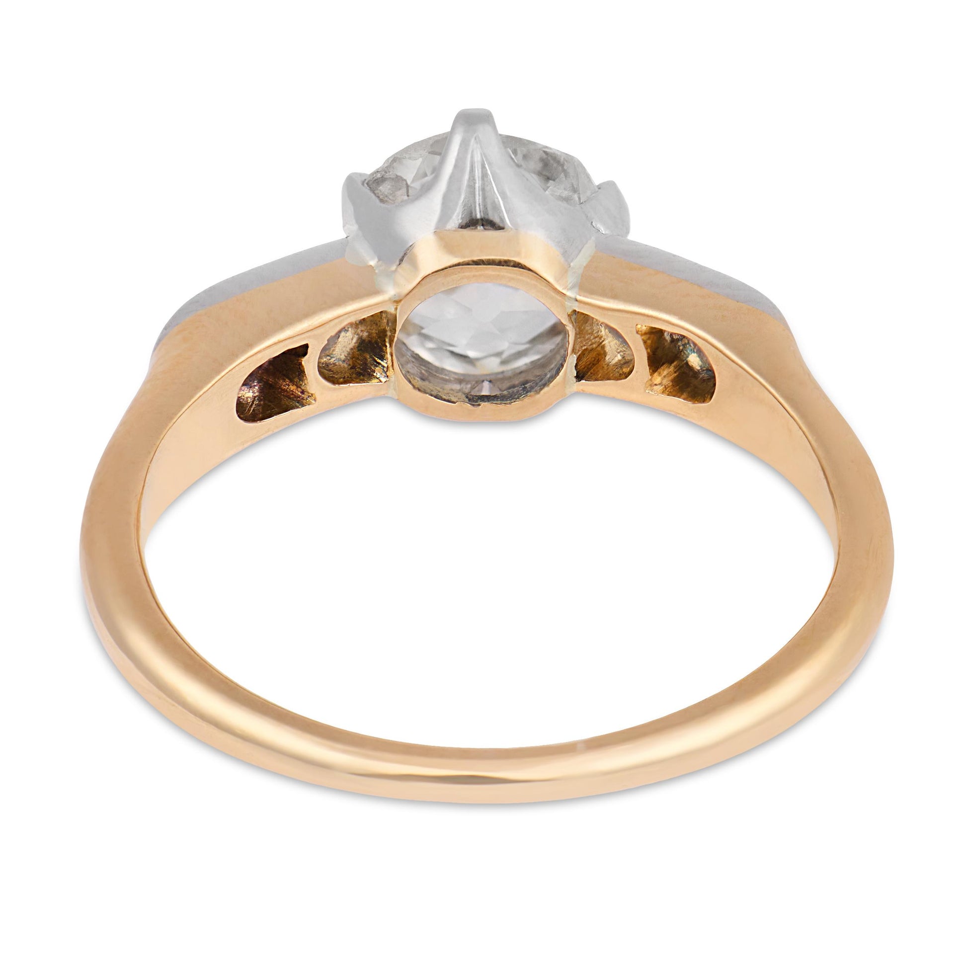 Edwardian 18k/Platinum Diamond Engagement Ring 1.20ct