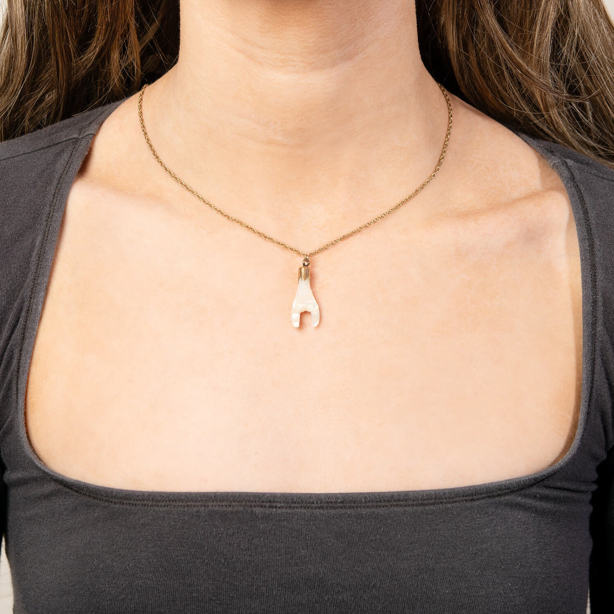 Victorian 9k Mother of Pearl Malocchio Pendant/Charm