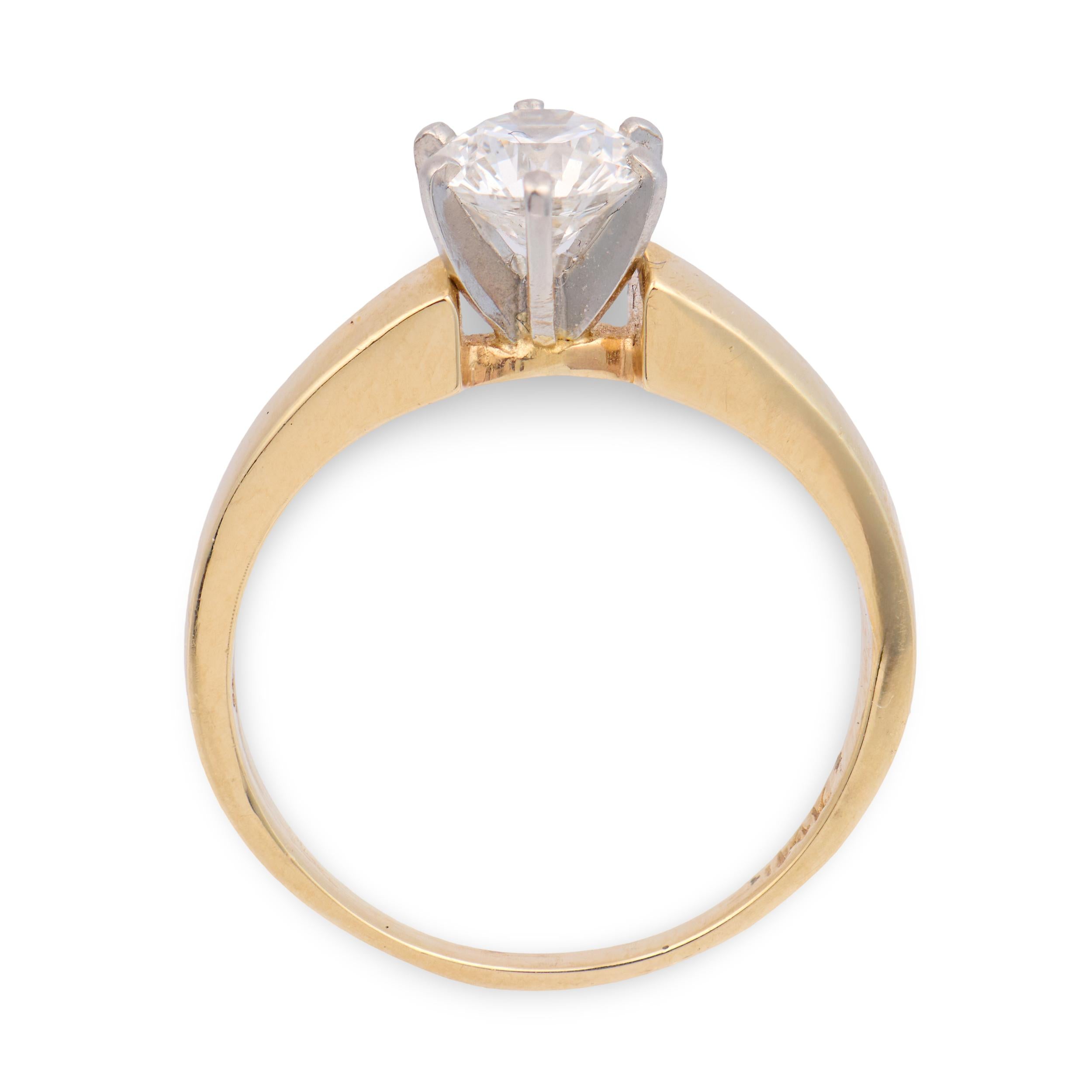 DERCO 14k Victorian Diamond Engagement Ring .80ct