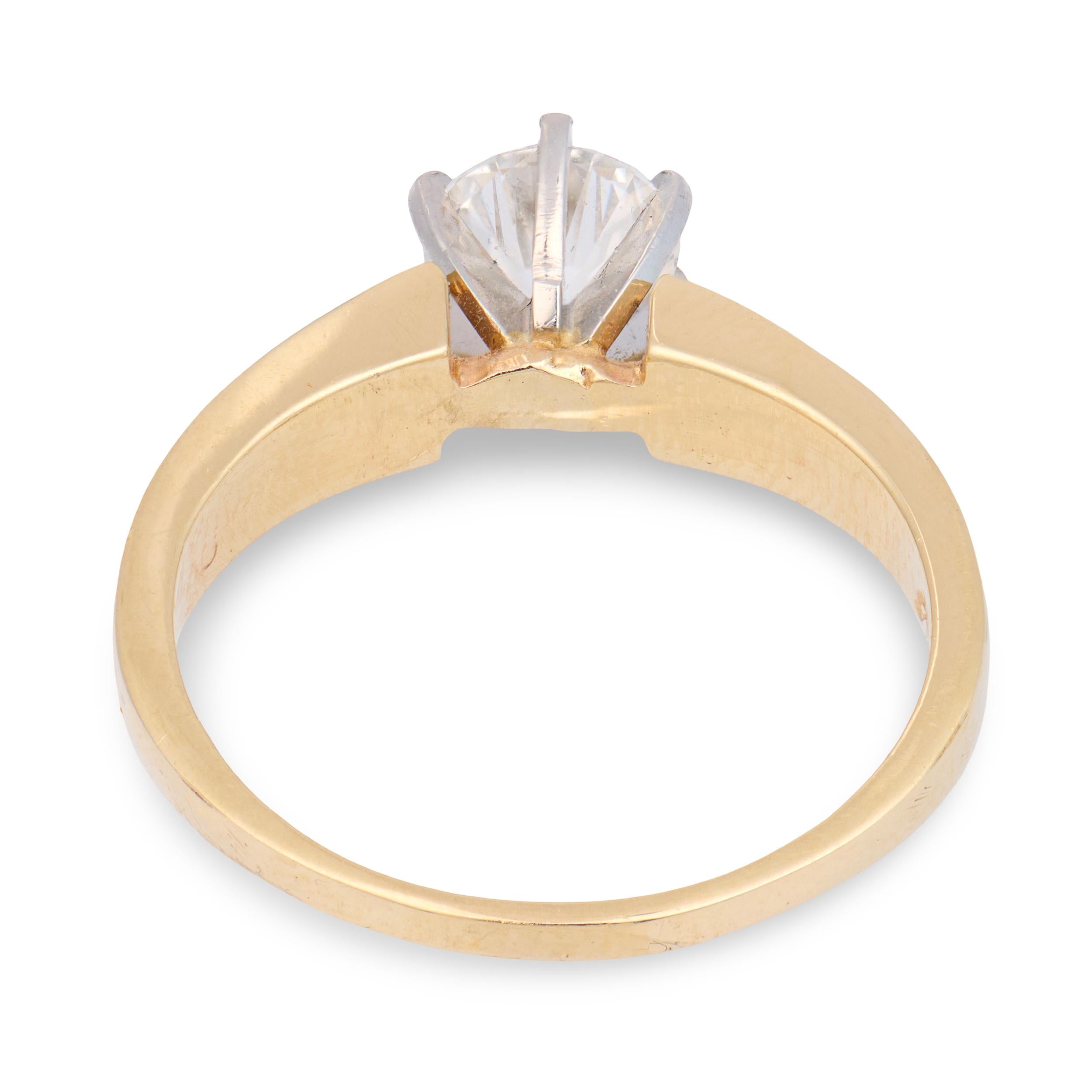 DERCO 14k Victorian Diamond Engagement Ring .80ct