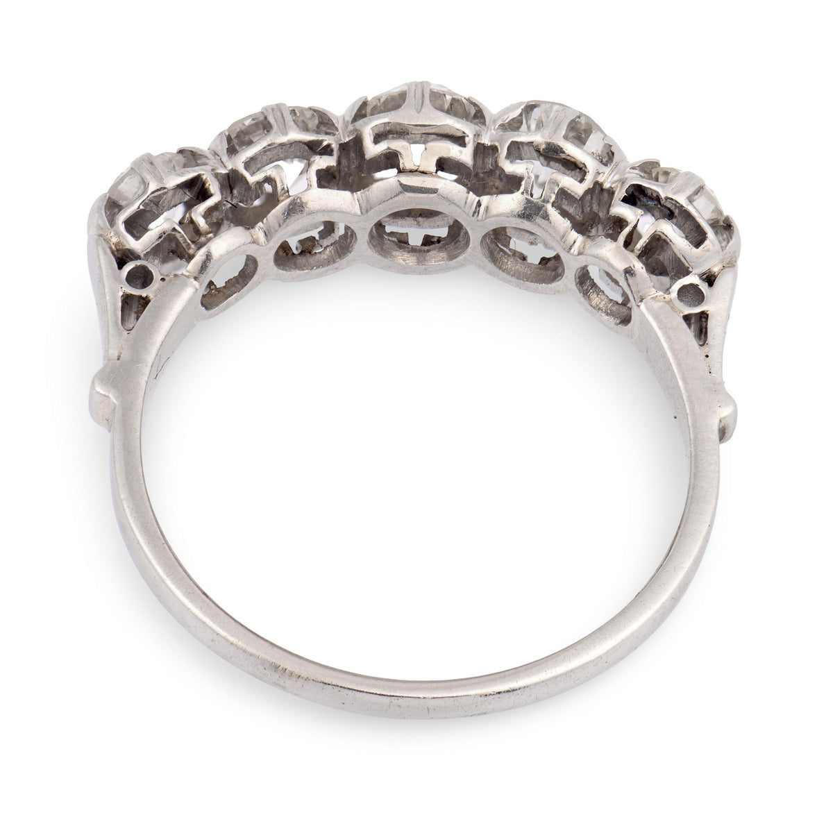 Edwardian Platinum Diamond Five Stone Ring