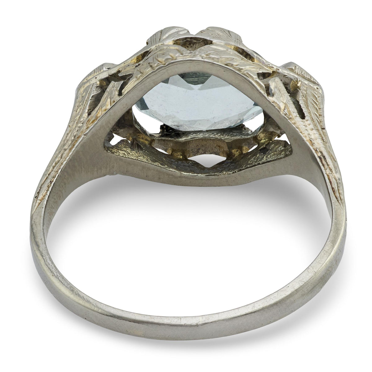 Art Deco 18k Aqua Ring