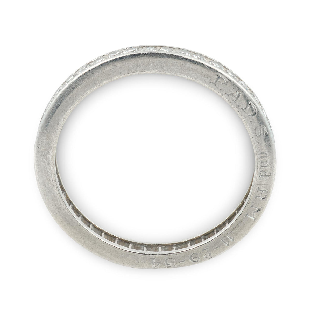 Art Deco Platinum Diamond Eternity Band