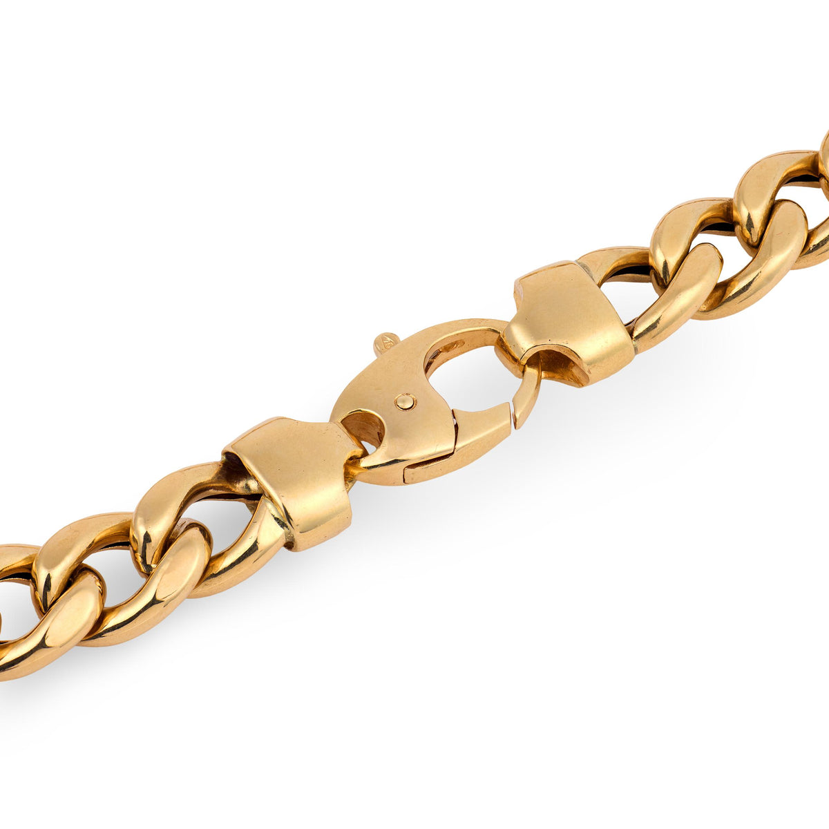 Estate Italian 18k Cuban Link Necklace 17"