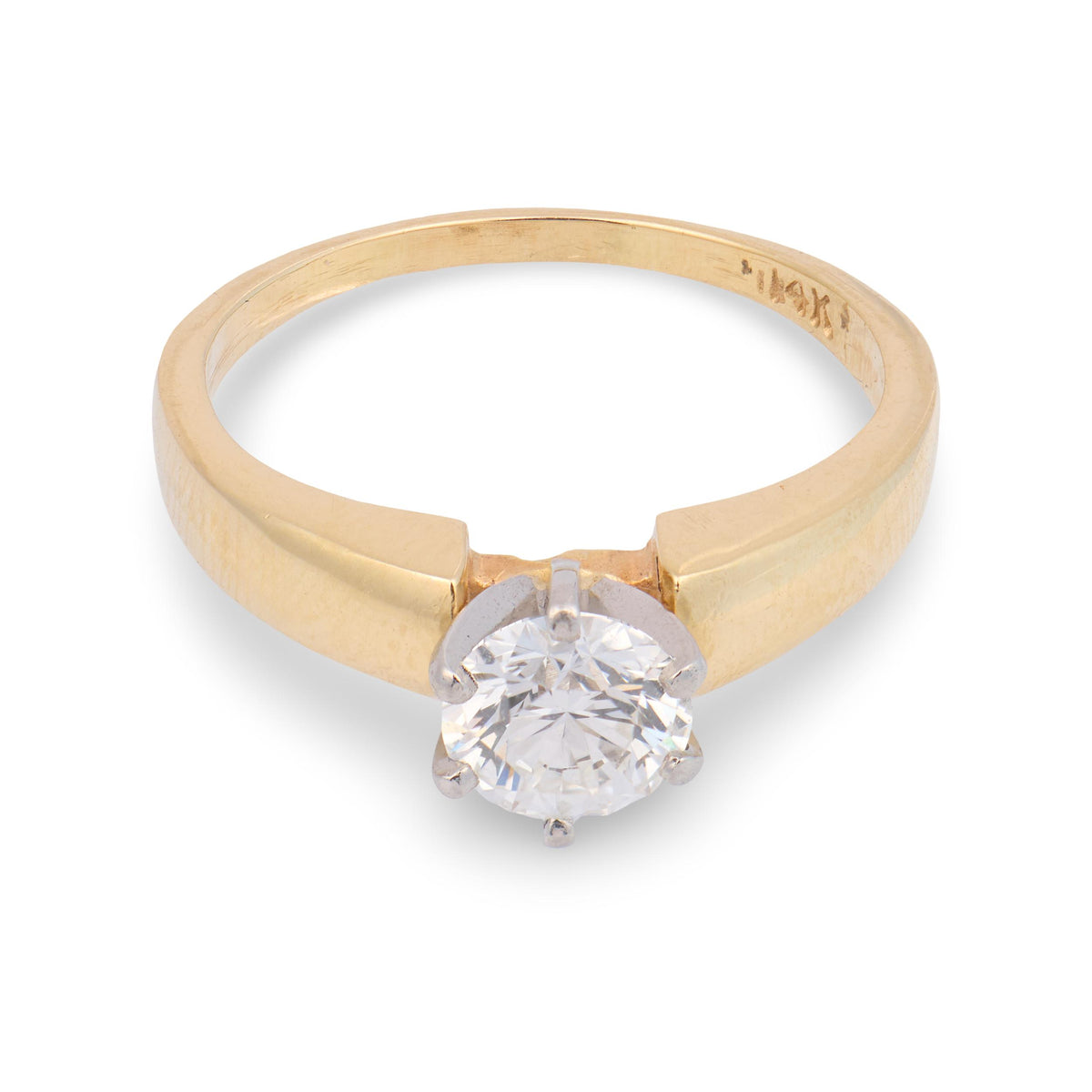 DERCO 14k Victorian Diamond Engagement Ring .80ct