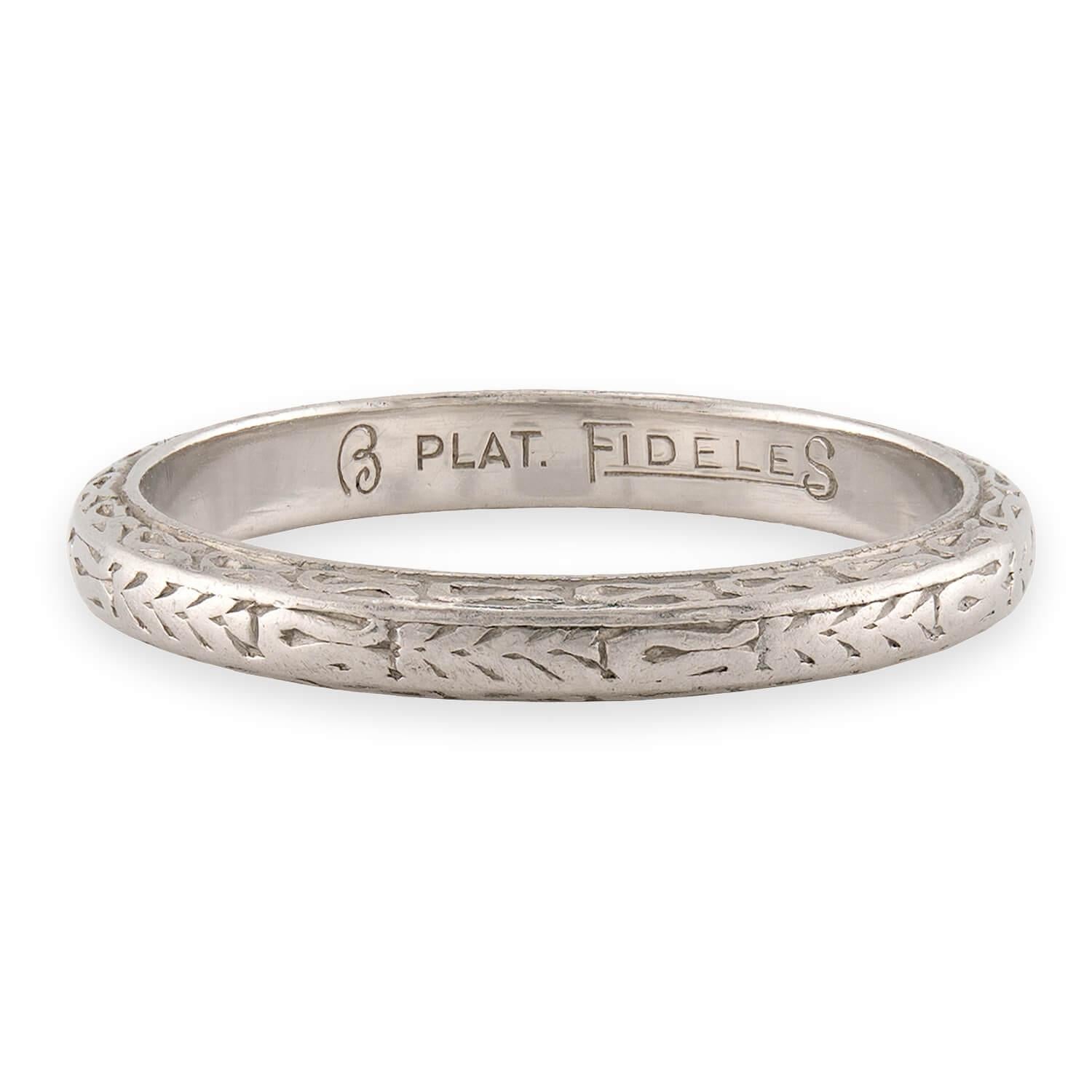 FIDELES Art Deco Platinum Band