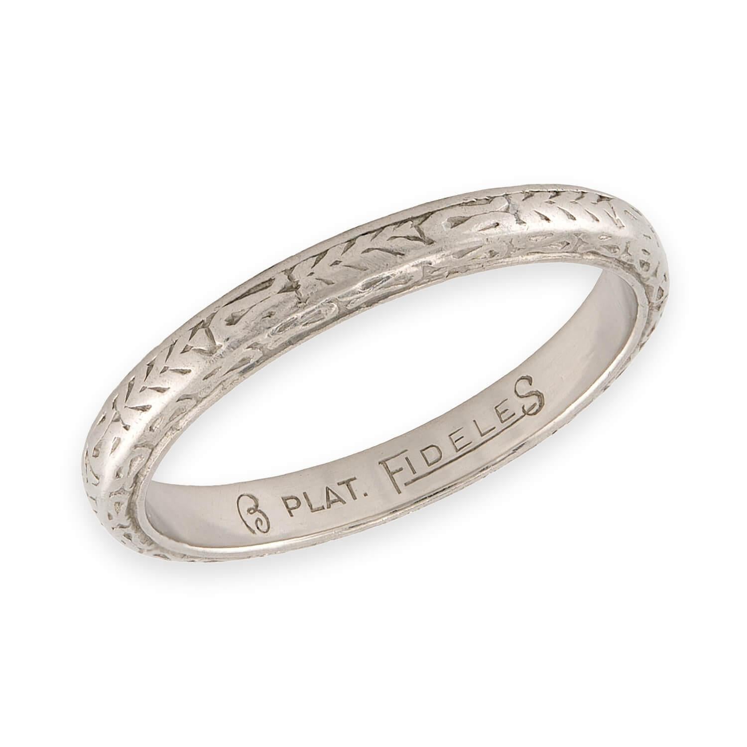 FIDELES Art Deco Platinum Band