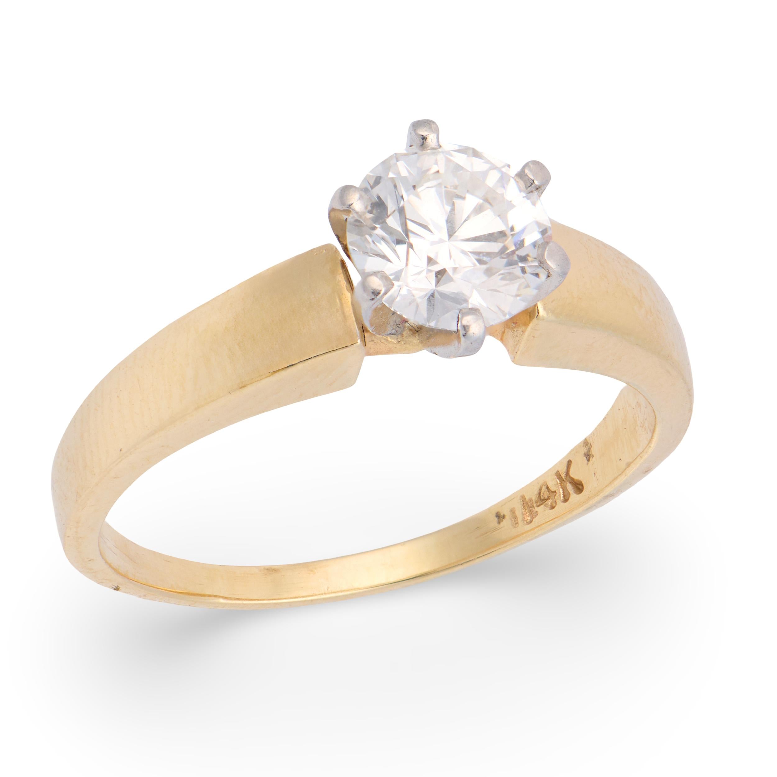 DERCO 14k Victorian Diamond Engagement Ring .80ct