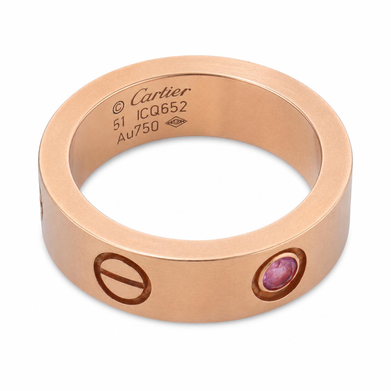 CARTIER Estate 18k Sapphire Love Ring