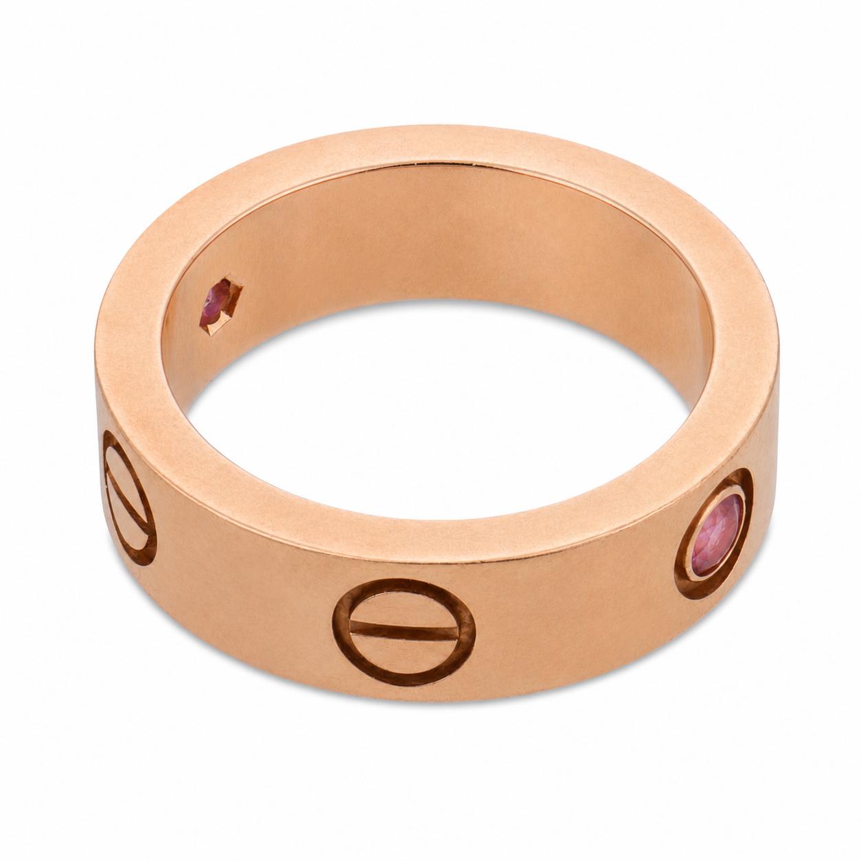 CARTIER Estate 18k Sapphire Love Ring