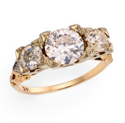 Edwardian 14k/Platinum Diamond Three Stone Ring