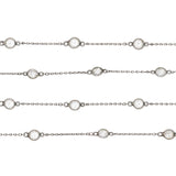 Victorian Sterling Silver French Paste Guard Chain