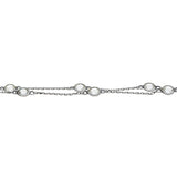Victorian Sterling Silver French Paste Guard Chain