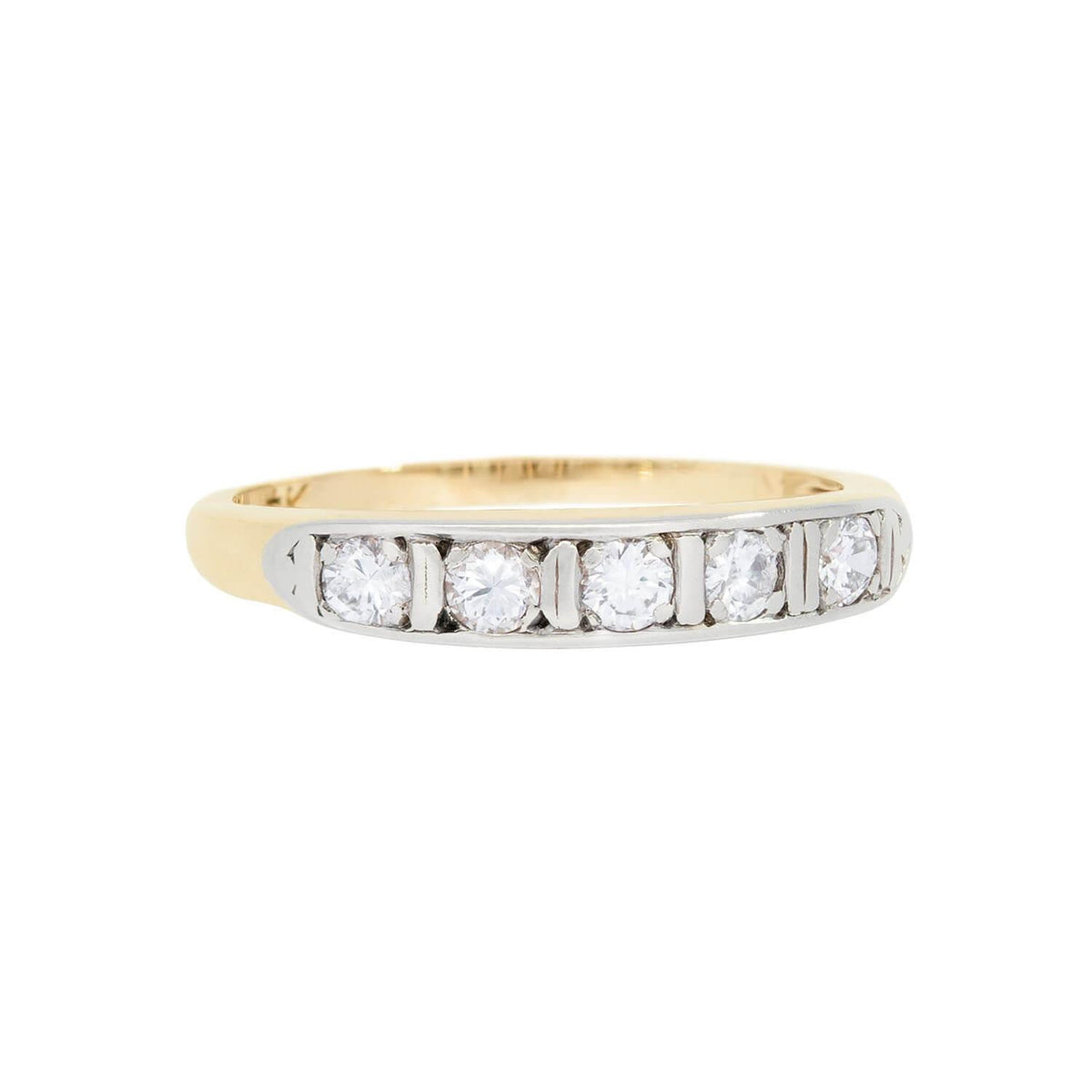Retro 14k Diamond Band
