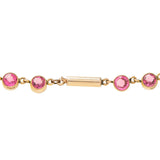 Victorian Gold-Filled Pink French Paste Riviera Necklace