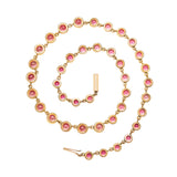 Victorian Gold-Filled Pink French Paste Riviera Necklace