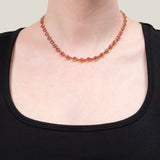 Victorian Gold-Filled Pink French Paste Riviera Necklace