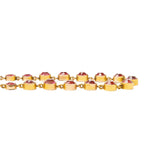Victorian Gold-Filled Pink French Paste Riviera Necklace
