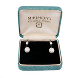 MIKIMOTO Estate 18k White Gold Pearl Drop Earring