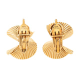 Tiffany & Co. Retro by George Schuler retro Swirl fan earrings in 14kt yellow gold