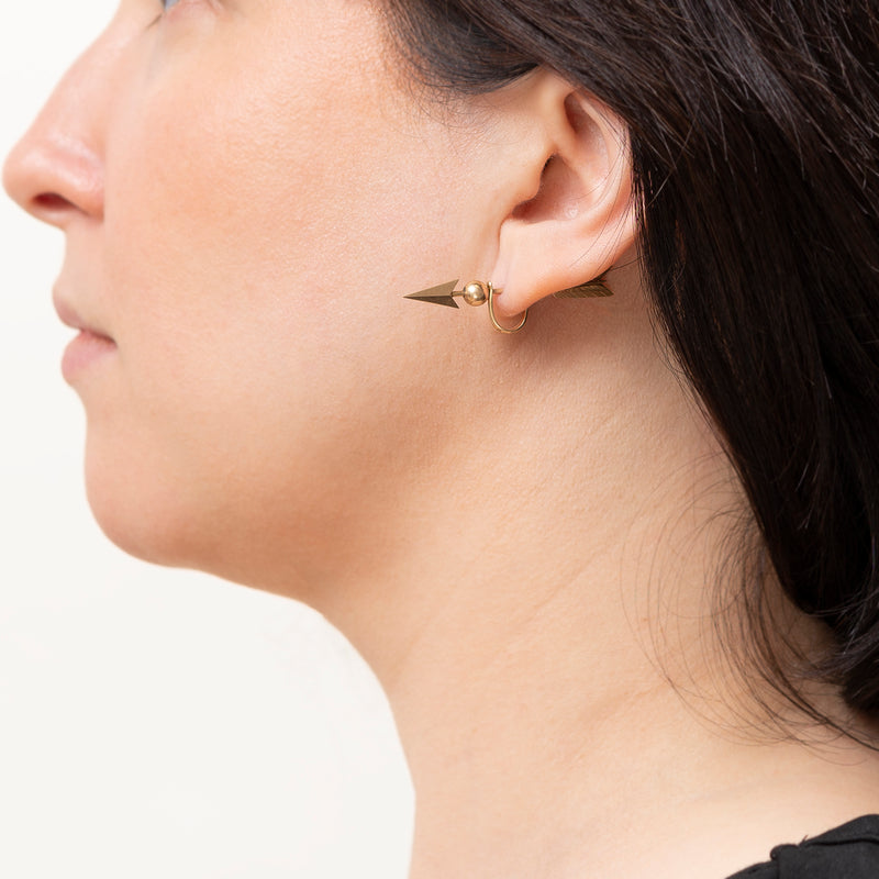 Art Deco 14k Shooting Arrow Earrings